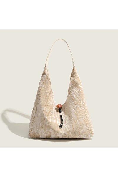 PriStyle Geantă de umăr pentru femei, model din bambus