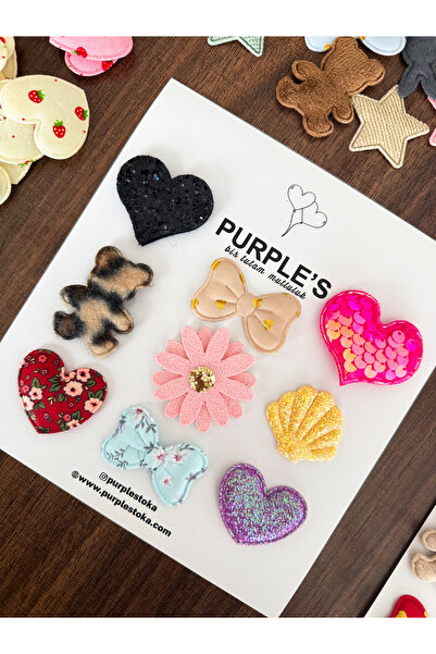 PURPLE'S BİR TUTAM MUTLULUK 9’lu Az Saçlı Bebek Tokası Seti