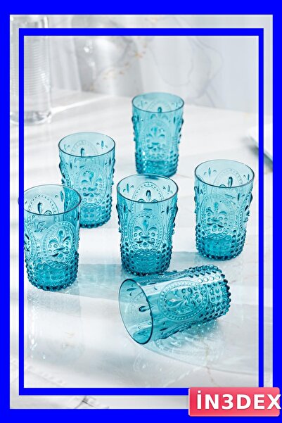 İN3DEX Unbreakable Acrylic Water Cup 400ml Aquamarine Color