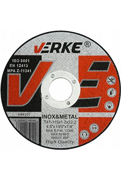 VERKE Metal cutting disc, 115mm, V44101,