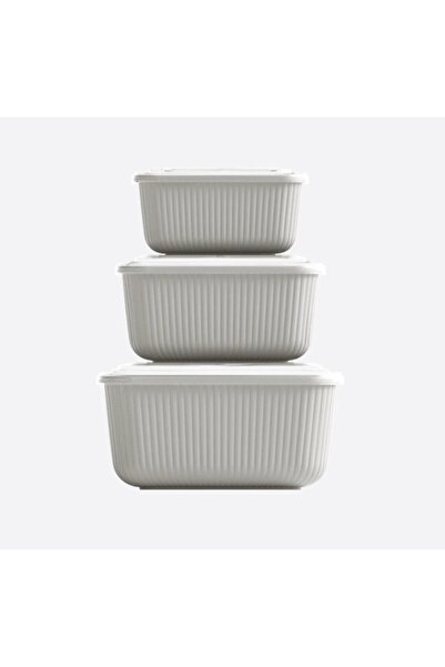 Anka Ticaret 3 Interlocking Snaplid Rectangular Storage Containers (600Ml-110...