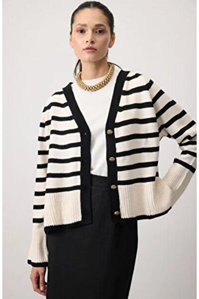 Touche ÇİZGİLİ KISA HIRKA