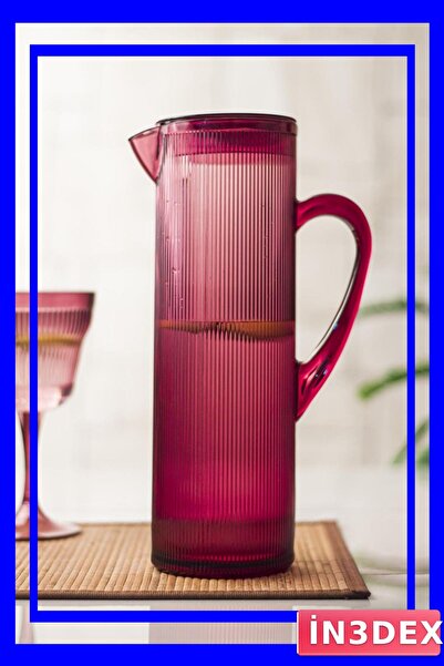 İN3DEX Kırılmaz Akrilik Su Sürahisi 1.5 Litre Buzdolabı Rafına Uygun