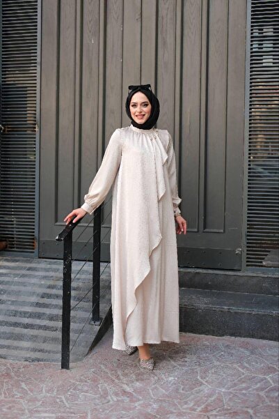 LİLİ BUTİK BEYAZ ÖZEL GÜN ELBİSESİ