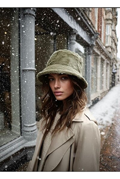 Pimody Women's Plush Bucket Hat