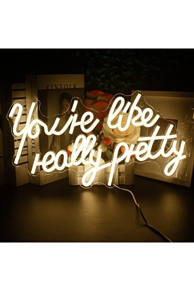 Slasa You're Like Really Pretty Neon Sign 40.6x25.4 cm Warm White LED – Acryl...