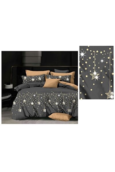 ANGMAD Double bed linen 6 pieces, Fine Cotton, Mattress sheet 230x250cm, Duve...