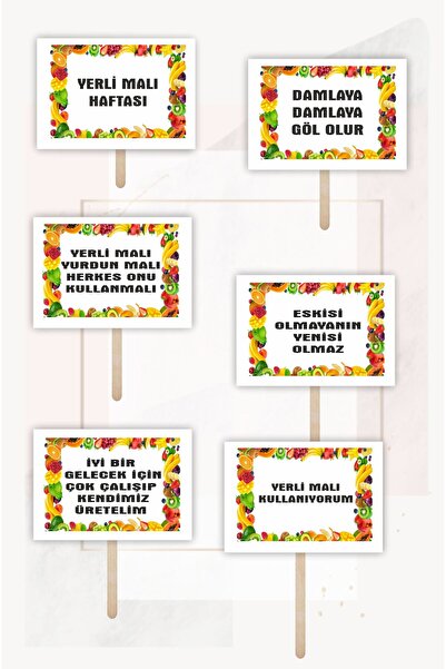 43 cici süsler organizasyon Πανό για οικιακά προϊόντα με ξυλάκια, χαρτόνι Α5 ...