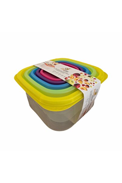 Anka Ticaret 5-Piece Interlocking Heat and Cold Resistant Storage Container (...