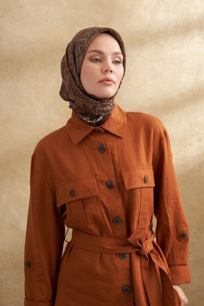 ARMANDA Floş Viscos Vintage Pattern Scarf