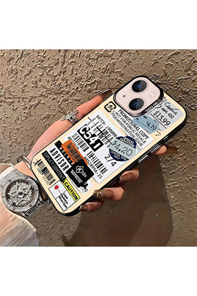 Caseji iPhone 15/14 Compatible Mixed Labels Print Pattern Quality Luxury Phon...