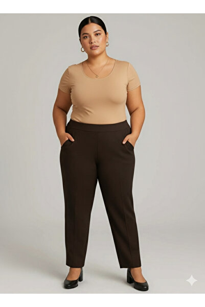 AKŞEN GİYİM Plus Size Women's Full Lycra Steel Knitted High Waist Slim-Lookin...