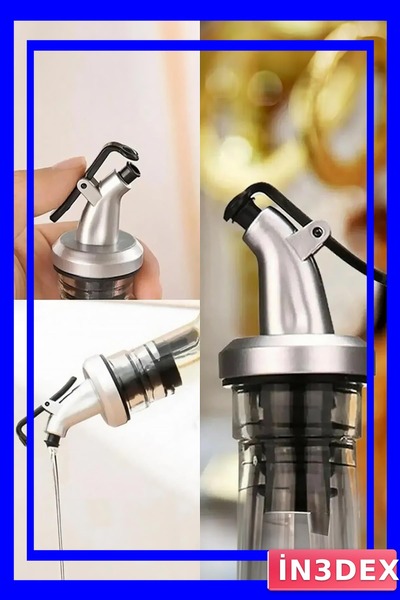 İN3DEX Grey Color Plastic Oil Bottle Stopper for Controlled Pouring