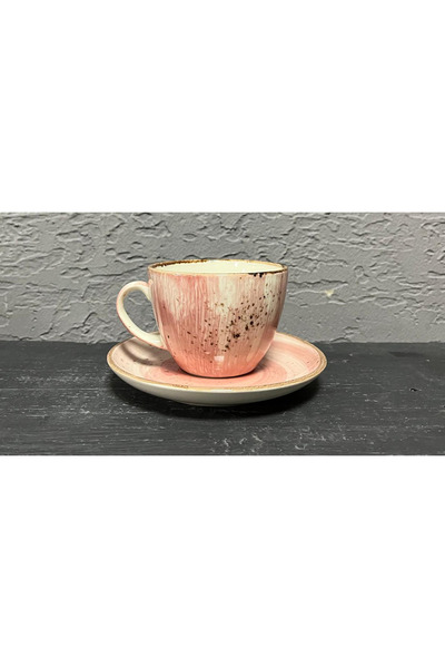 Kırtasiye Ofisi Single Pink Handle Tea Cup Office Gift Cup Mug Cup Mug