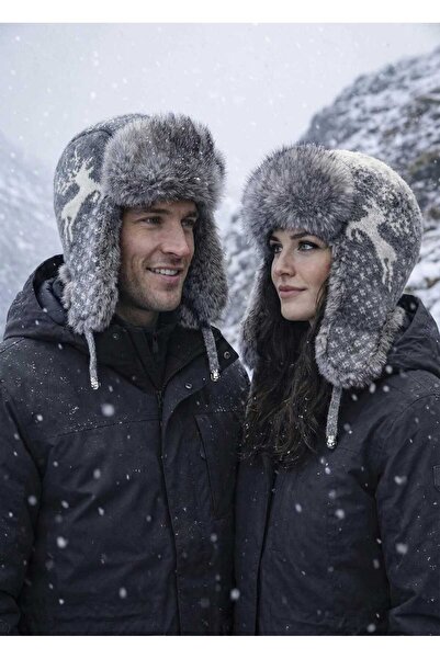 LAGRANZE Unisex Winter Hat with Earmuffs – Double Beanie Set