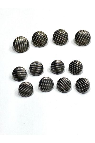 karantuhafiye Blazer Jacket Button Set 4+8 / Grid Model / Anthracite