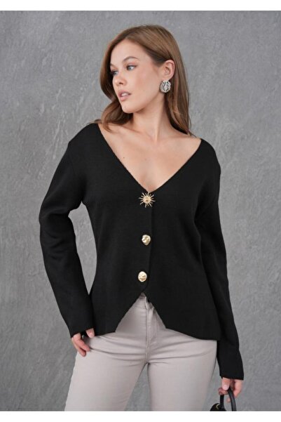 fuşyha butik Casual Lightweight Stylish Buttoned Anti-Pilling Knit Cardigan