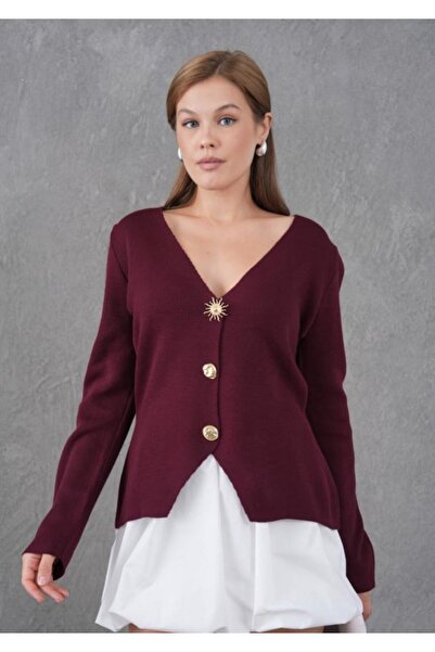 fuşyha butik Casual Lightweight Stylish Buttoned Anti-Pilling Knit Cardigan