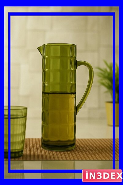 İN3DEX Kırılmaz Akrilik Su Sürahisi 1.5 Litre Buzdolabı Rafına Uygun