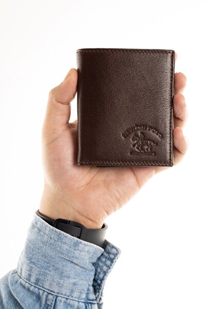 Newish Ανδρικό πορτοφόλι και θήκη για κάρτες από γνήσιο δέρμα RFID