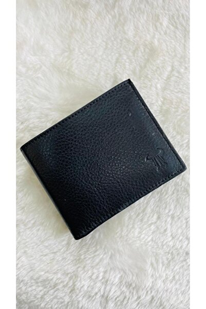 BLACK Men's Horizontal Leather Wallet