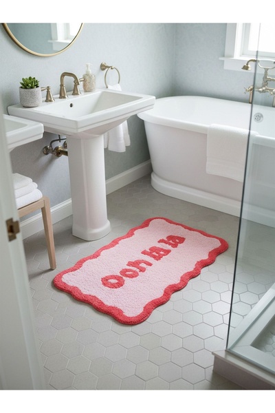 RİVO HOME DECOR The Mia 100% Pure Cotton Bath Mat 60X100 cm 20 mm Extra Plush...