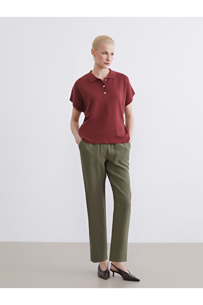 LC Waikiki Rmz Gi̇yi̇m Farkiyla Women's Pants with Waist Drawstring