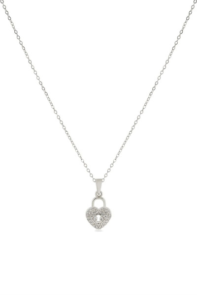 zelvona قلادة قلب من الفولاذ فضية 45 سم