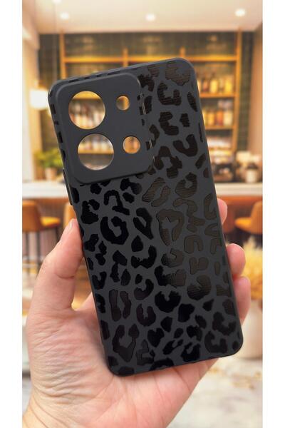 Vip Case Vivo Y36 Compatible Black Leopard Patterned Silicone Shock-Absorbing...