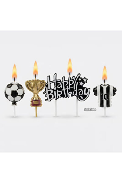 parti pera Futbol Temalı Kupa Futbol Topu Forma Şekilli Happy Birthday Yazılı...