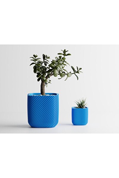 Sani Decorative pot Sani, Malibu 92 x 92 x 93 mm, Cyan