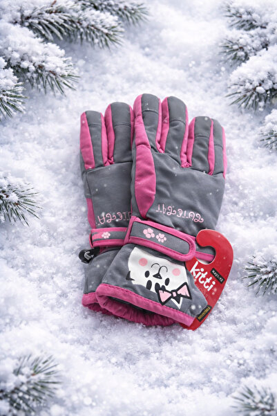 Kitti KAR KAYAK ELDİVENİ SU SOĞUK GEÇİRMEZ 4-8 YAŞ İÇİ POLARLI