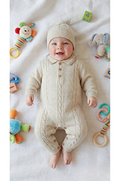 Baby shine Unisex Turkish winter jumpsuit made of soft, luxurious knit fabric...