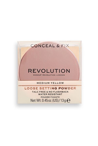 MAKEUP REVOLUTION , Conceal & Fix, Vegan, Loose Setting Powder, Medium Yellow...