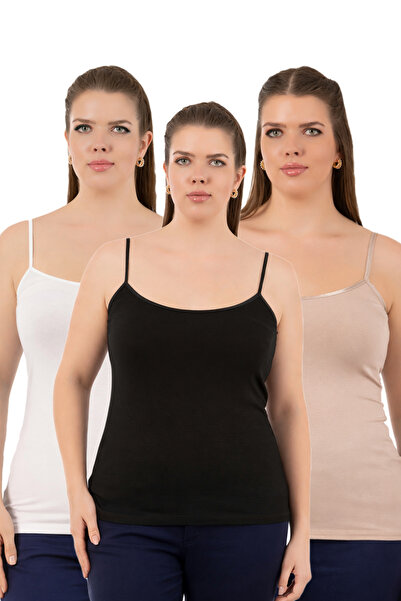 ÖZKAN underwear Özkan 25923 3-Pack Women's Viscose String Strap B Piped Soft ...