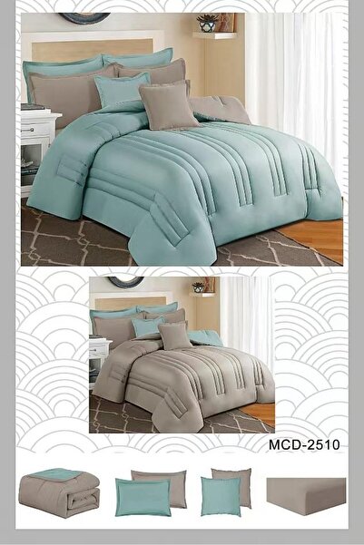 alzawia Double bedsheet set, velvet, double-sided, 6 pieces