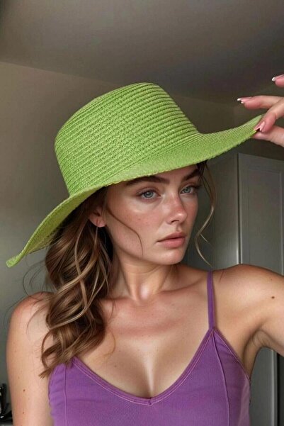 keisy Women's Knitted Wide Straw Hat