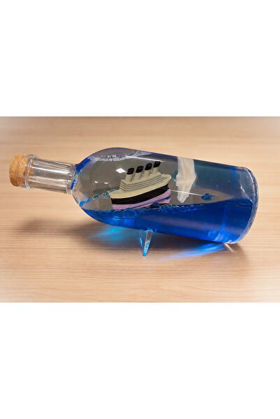 ASELYA Batmayan Gemi Şişe Akvaryum - Masaüstü Dekoratif Şişe