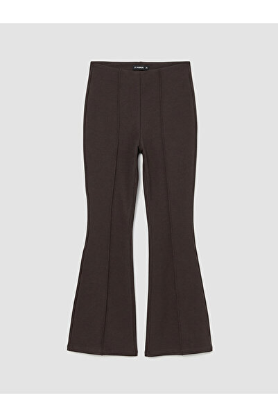LC Waikiki Brown Slim Fit Women's Flared Pants