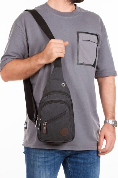 Newish Polo Men's Three-Compartment Canvas Fabric Crossbody Shoulder and Wais...