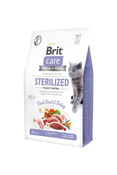 Brit Care Tahılsız Ördek ve Hii Etli Kısırlaştırılmış Diyet Yetişkin Kedi Mam...