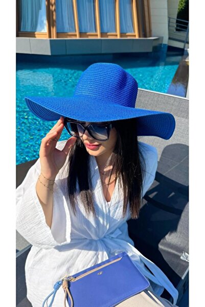 keisy Women's Knitted Wide Straw Hat