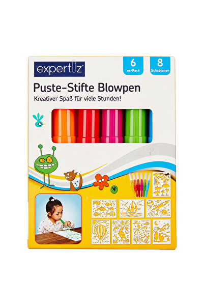 OEM Set 14 piese, 6 pixuri cu suflare si 8 sabloane Expetiz, 3 ani plus, mult...