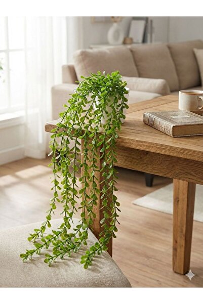 Lilac Home Yapay Çiçek Beyaz Saksılı Sarkan Yoğun Huajia