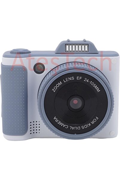 AteşTech Çocuklar İçin Profesyonel Dijital Fotoğraf Makinesi Kamera – 48MP | 1080P HD | Flip Ekranlı | 8x Zoo