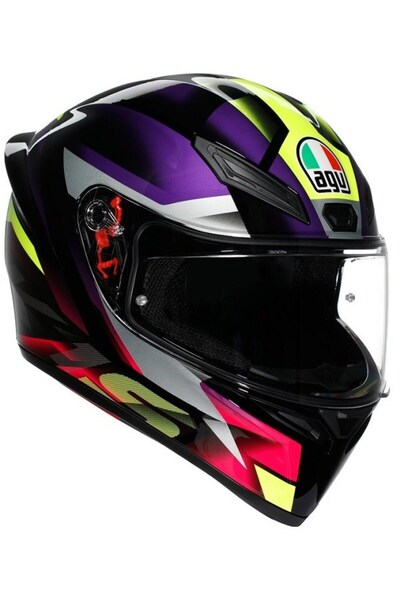 AGV Motosiklet Kaskı K1 S Fastlap Black Purple Pink