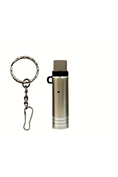 ASLANKAR Telefonlar için metal çakmak beyaz altın renk type-c girişlere uyuml...