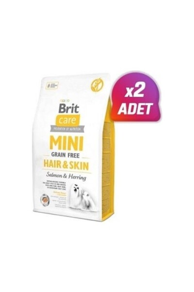 Brit Care 2 Adet Mini Hair Skin Somonlu Tahılsız Küçük Irk Köpek Maması 2 kg ...