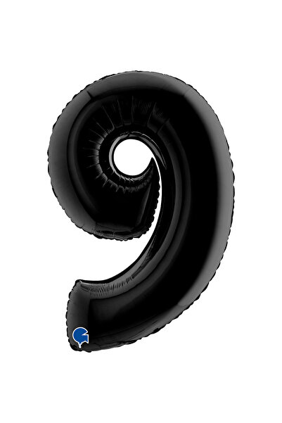 PARTİ SEPETİ Number Foil Balloon Black 26 Inch (66 cm) Italian