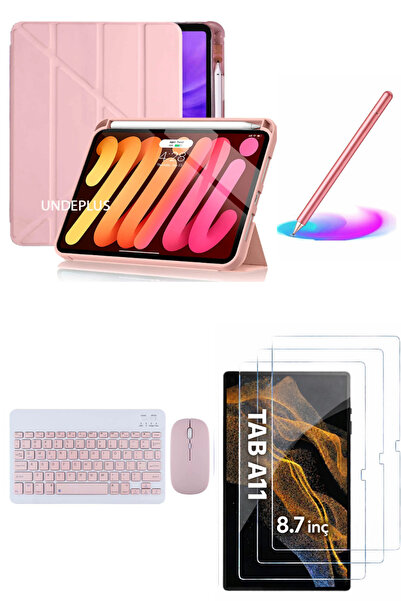 Covpor Samsung Galaxy Tab A11 ve A9 8.7 İnç Trifolding Kılıf+Klavye Mouse+Kal...